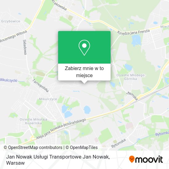 Mapa Jan Nowak Usługi Transportowe Jan Nowak