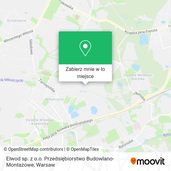 Mapa Elwod sp. z o.o. Przedsiębiorstwo Budowlano-Montażowe