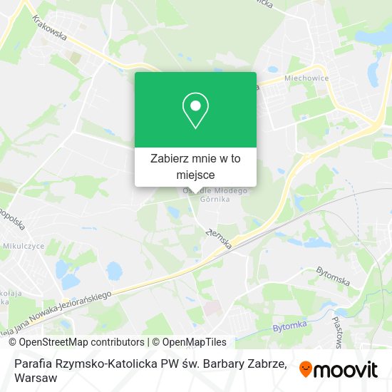 Mapa Parafia Rzymsko-Katolicka PW św. Barbary Zabrze