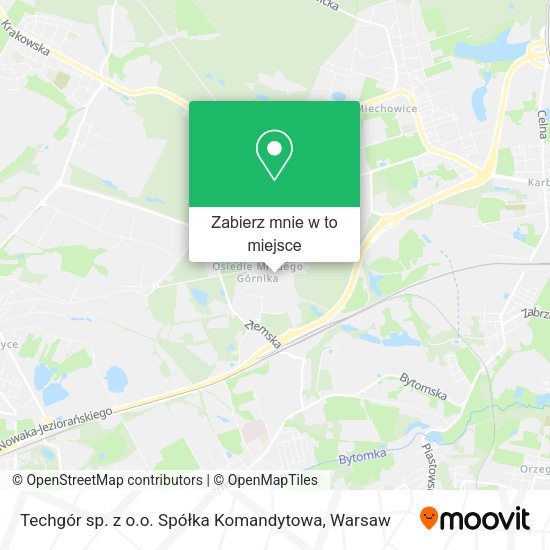 Mapa Techgór sp. z o.o. Spółka Komandytowa