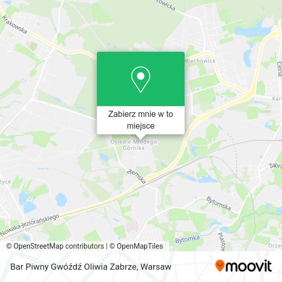 Mapa Bar Piwny Gwóźdź Oliwia Zabrze