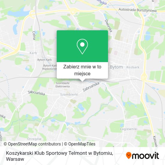 Mapa Koszykarski Klub Sportowy Telmont w Bytomiu