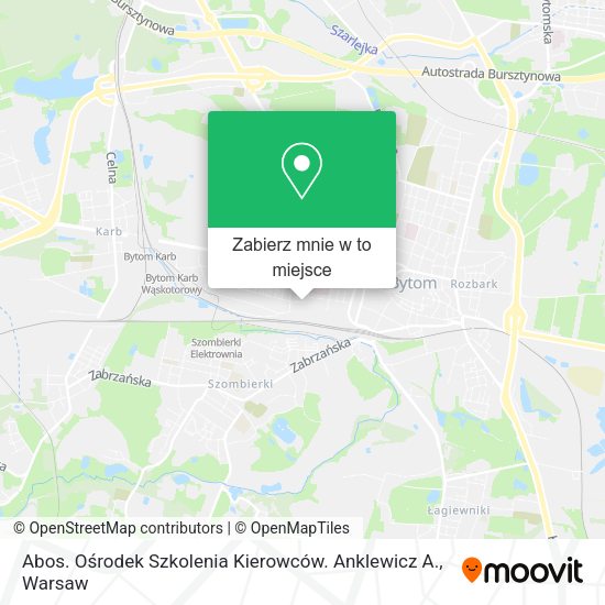 Mapa Abos. Ośrodek Szkolenia Kierowców. Anklewicz A.