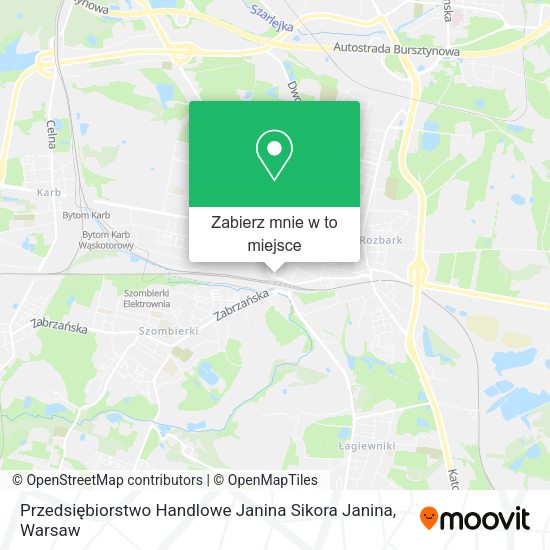 Mapa Przedsiębiorstwo Handlowe Janina Sikora Janina