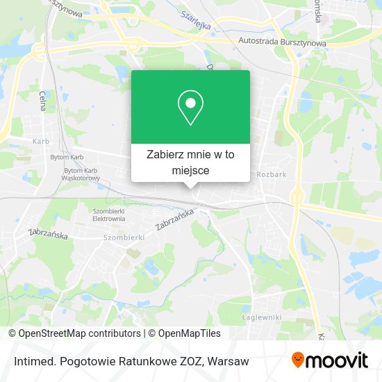 Mapa Intimed. Pogotowie Ratunkowe ZOZ