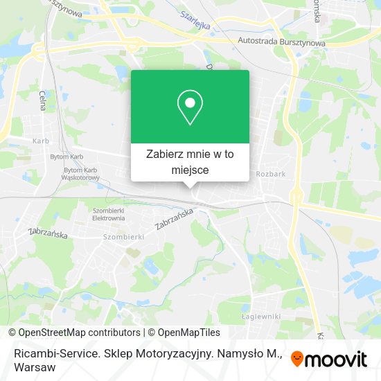 Mapa Ricambi-Service. Sklep Motoryzacyjny. Namysło M.