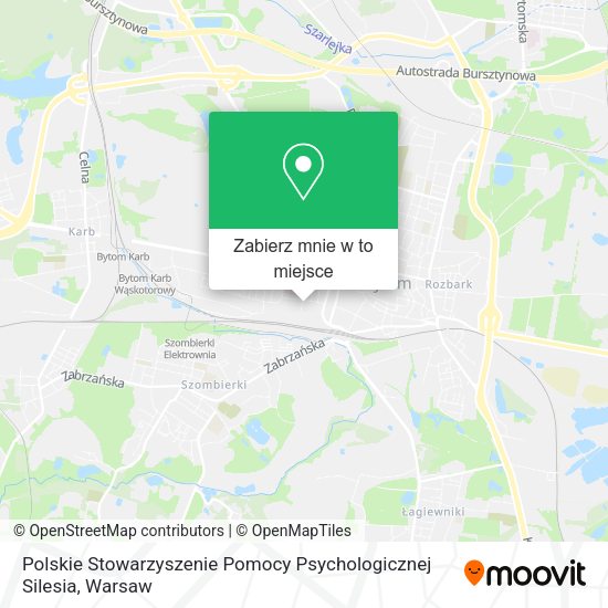 Mapa Polskie Stowarzyszenie Pomocy Psychologicznej Silesia