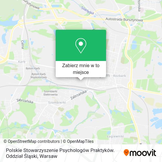 Mapa Polskie Stowarzyszenie Psychologów Praktyków. Oddział Śląski