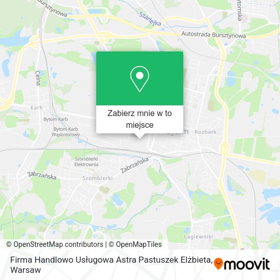 Mapa Firma Handlowo Usługowa Astra Pastuszek Elżbieta