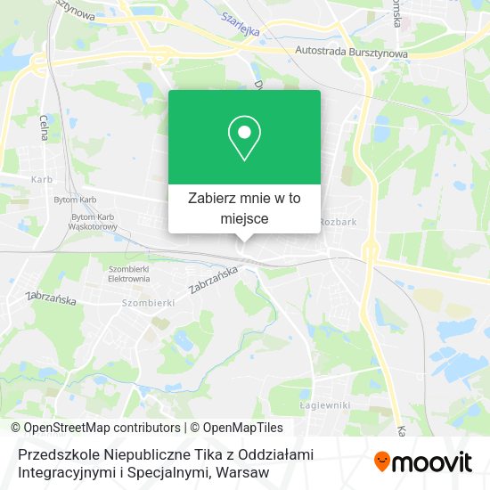 Mapa Przedszkole Niepubliczne Tika z Oddziałami Integracyjnymi i Specjalnymi