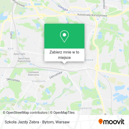 Mapa Szkoła Jazdy Zebra - Bytom