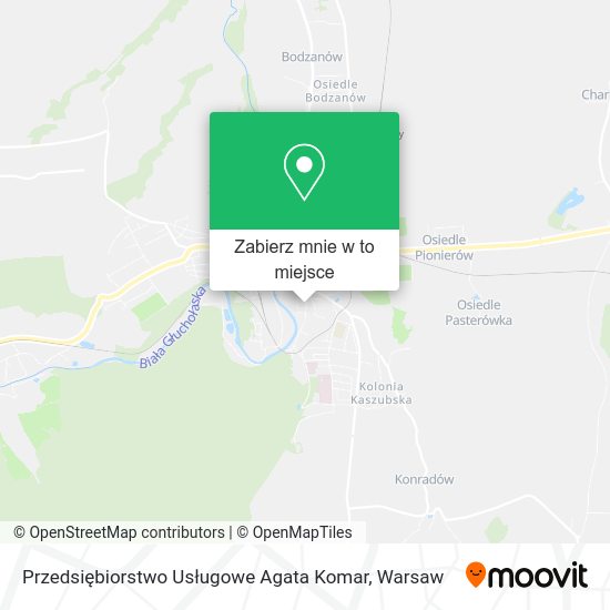 Mapa Przedsiębiorstwo Usługowe Agata Komar