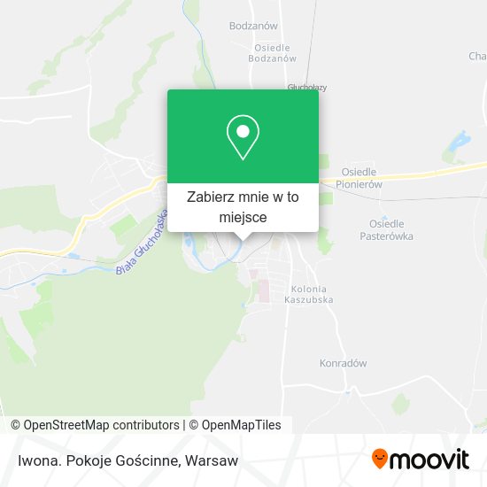 Mapa Iwona. Pokoje Gościnne