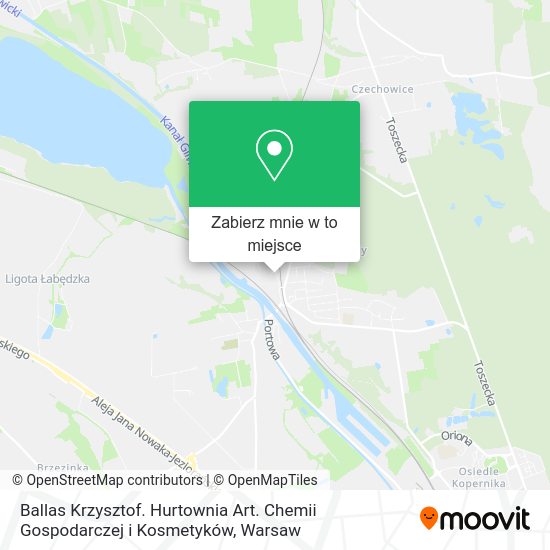 Mapa Ballas Krzysztof. Hurtownia Art. Chemii Gospodarczej i Kosmetyków