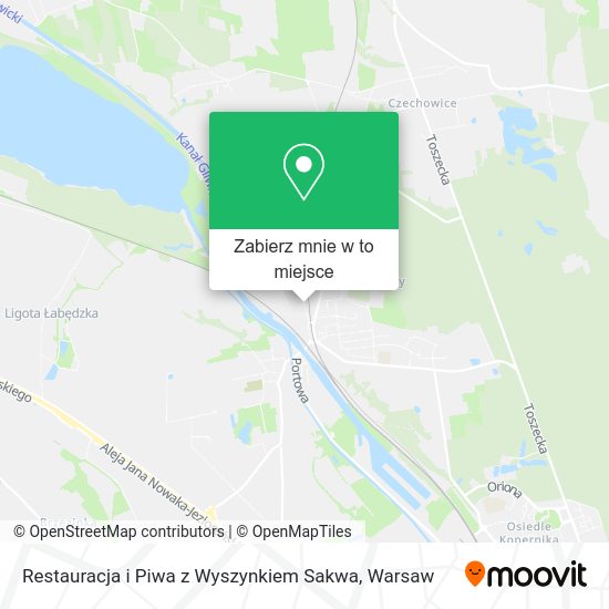 Mapa Restauracja i Piwa z Wyszynkiem Sakwa