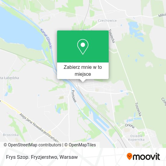 Mapa Frys Szop. Fryzjerstwo