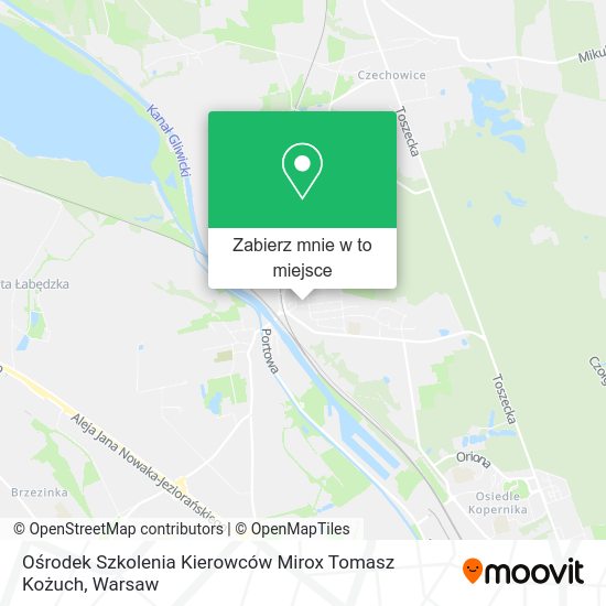 Mapa Ośrodek Szkolenia Kierowców Mirox Tomasz Kożuch