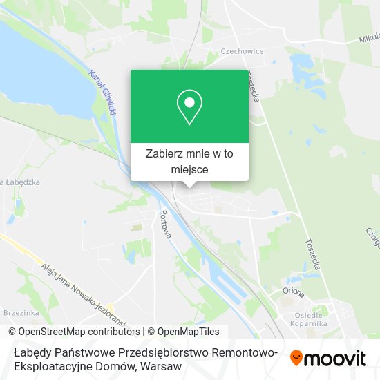 Mapa Łabędy Państwowe Przedsiębiorstwo Remontowo-Eksploatacyjne Domów