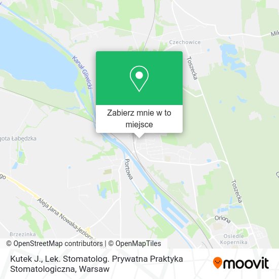 Mapa Kutek J., Lek. Stomatolog. Prywatna Praktyka Stomatologiczna