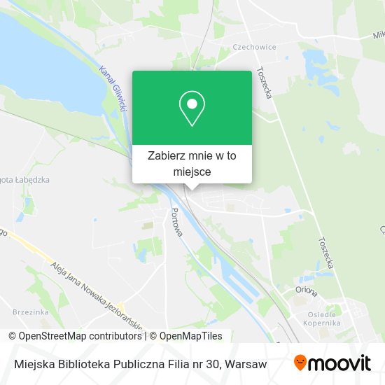 Mapa Miejska Biblioteka Publiczna Filia nr 30