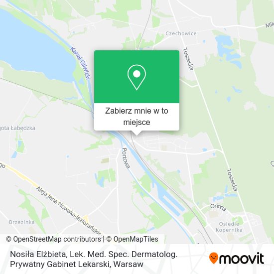 Mapa Nosiła Elżbieta, Lek. Med. Spec. Dermatolog. Prywatny Gabinet Lekarski