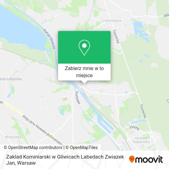 Mapa Zaklad Kominiarski w Gliwicach Labedach Zwiazek Jan