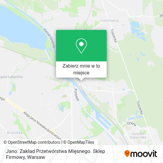 Mapa Jano. Zakład Przetwórstwa Mięsnego. Sklep Firmowy