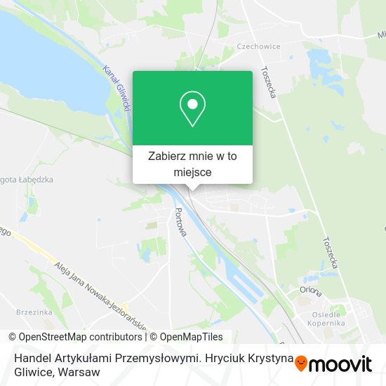 Mapa Handel Artykułami Przemysłowymi. Hryciuk Krystyna Gliwice