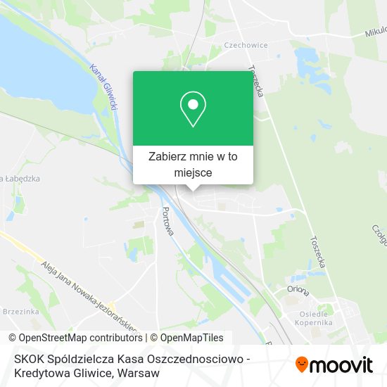 Mapa SKOK Spóldzielcza Kasa Oszczednosciowo - Kredytowa Gliwice