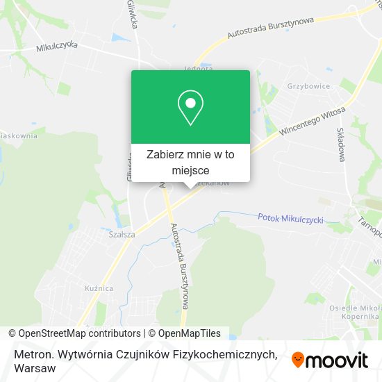 Mapa Metron. Wytwórnia Czujników Fizykochemicznych