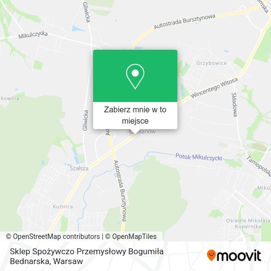 Mapa Sklep Spożywczo Przemysłowy Bogumiła Bednarska