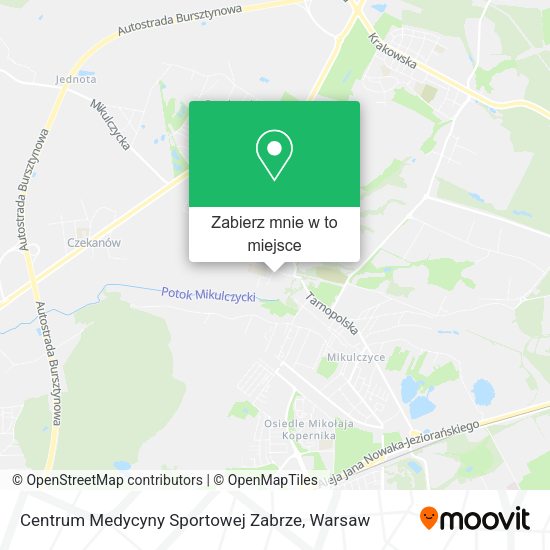 Mapa Centrum Medycyny Sportowej Zabrze