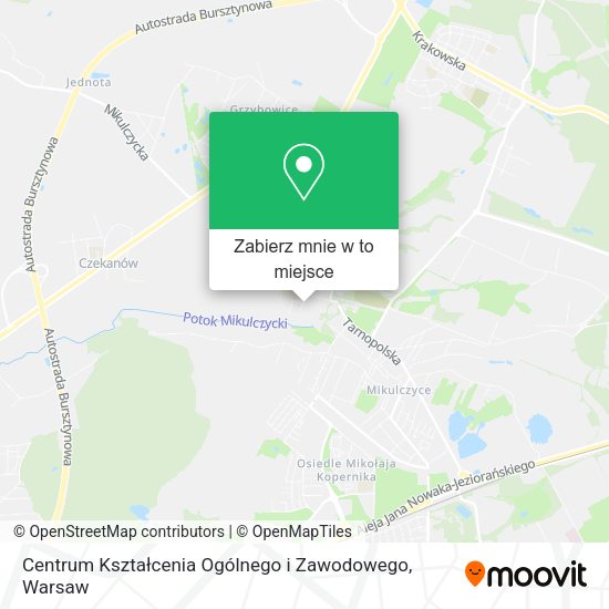 Mapa Centrum Kształcenia Ogólnego i Zawodowego