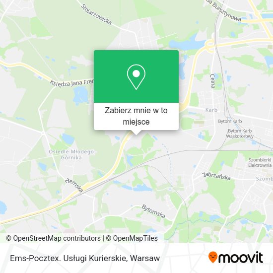 Mapa Ems-Pocztex. Usługi Kurierskie