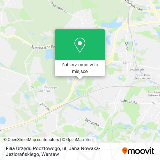 Mapa Filia Urzędu Pocztowego, ul. Jana Nowaka-Jeziorańskiego