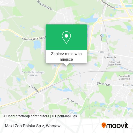 Mapa Maxi Zoo Polska Sp z