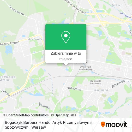 Mapa Bogaczyk Barbara Handel Artyk Przemysłowymi i Spożywczymi