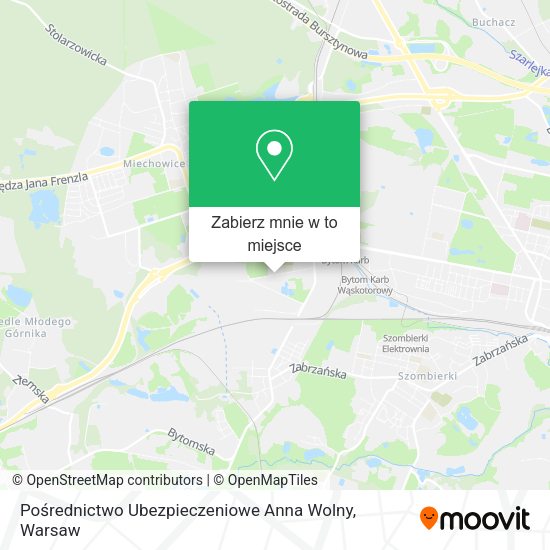 Mapa Pośrednictwo Ubezpieczeniowe Anna Wolny