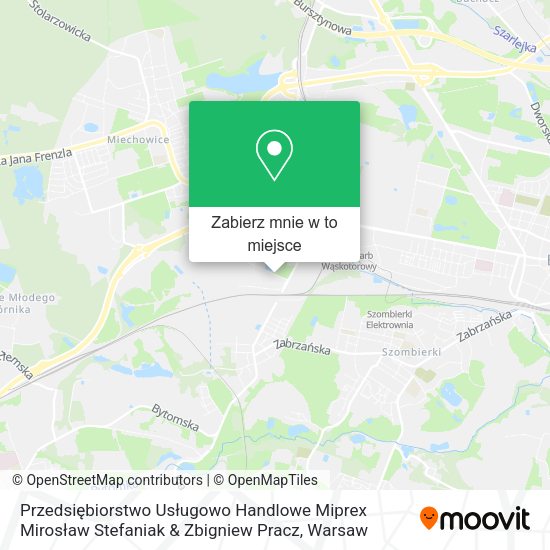 Mapa Przedsiębiorstwo Usługowo Handlowe Miprex Mirosław Stefaniak & Zbigniew Pracz