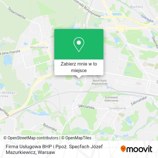 Mapa Firma Usługowa BHP i Ppoż. Specfach Józef Mazurkiewicz