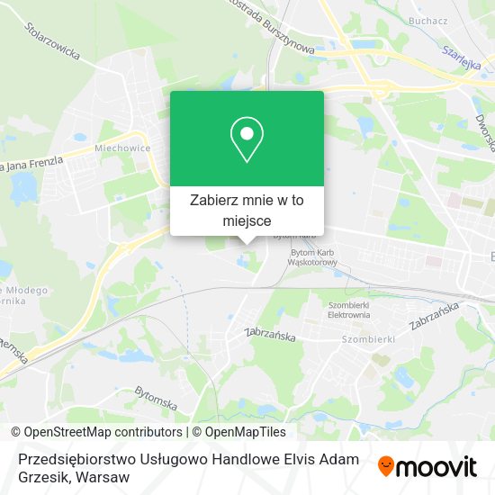 Mapa Przedsiębiorstwo Usługowo Handlowe Elvis Adam Grzesik