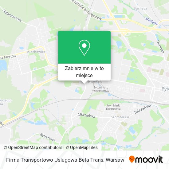 Mapa Firma Transportowo Uslugowa Beta Trans