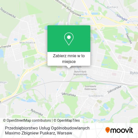 Mapa Przedsiębiorstwo Usług Ogólnobudowlanych Maximo Zbigniew Puskarz