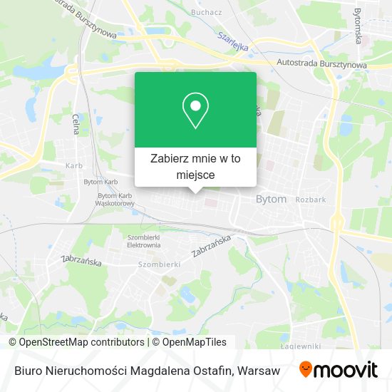 Mapa Biuro Nieruchomości Magdalena Ostafin