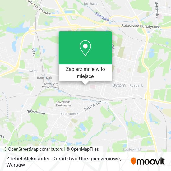 Mapa Zdebel Aleksander. Doradztwo Ubezpieczeniowe