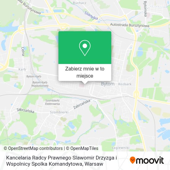 Mapa Kancelaria Radcy Prawnego Slawomir Drzyzga i Wspolnicy Spolka Komandytowa