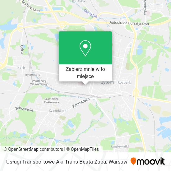 Mapa Usługi Transportowe Aki-Trans Beata Żaba