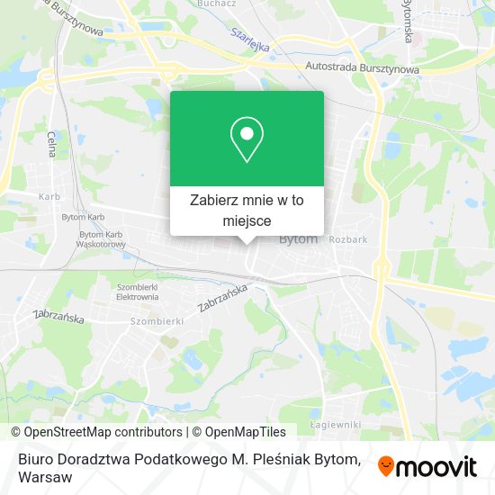 Mapa Biuro Doradztwa Podatkowego M. Pleśniak Bytom