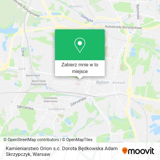 Mapa Kamieniarstwo Orion s.c. Dorota Będkowska Adam Skrzypczyk