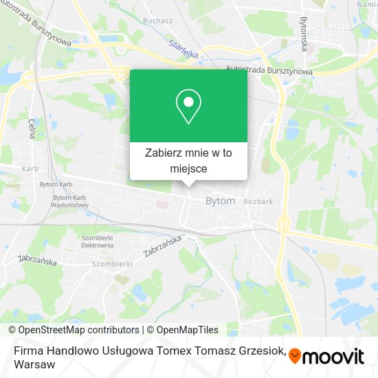 Mapa Firma Handlowo Usługowa Tomex Tomasz Grzesiok